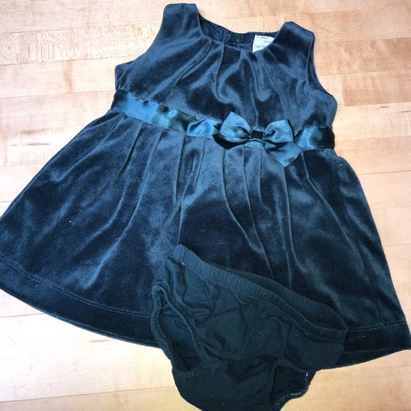 forest green baby dress